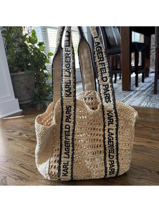 Karl Lagerfeld Handbags - 🖤🌾 Karl Lagerfeld Paris Raffia Tote
